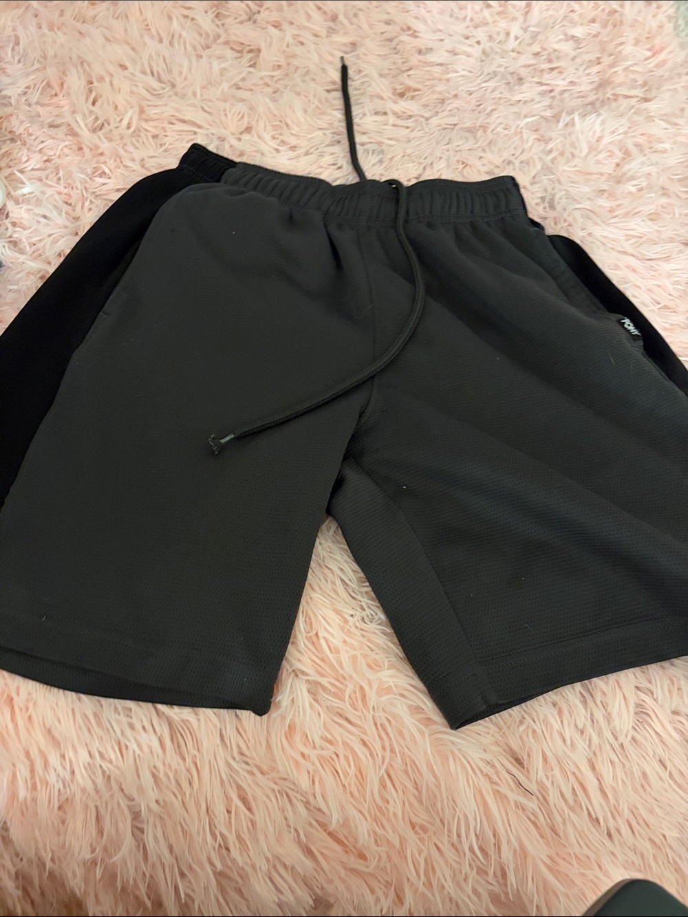 Hanes Men's Black Athletic Drawstring Shorts